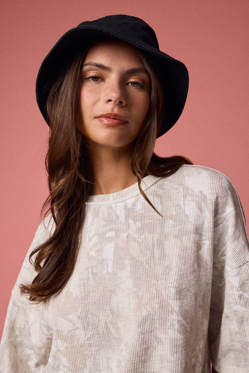 Camo Ribbed Loose Fit Tee