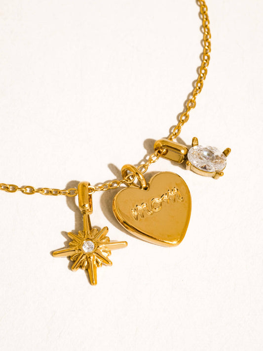 Gentilly Mom Heart Charm Necklace