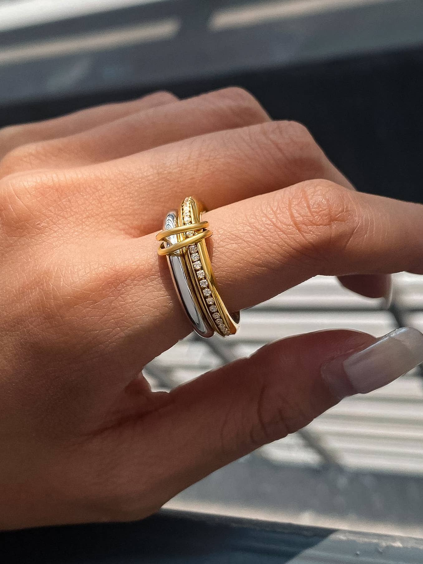 Bayard Multi Stack CZ Band Ring