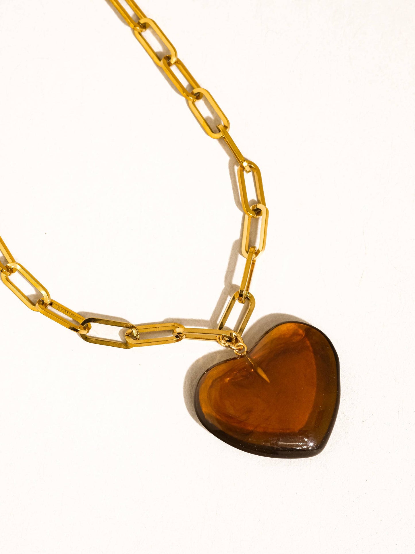 Rouelle 18K Gold Non-Tarnish Heart Chain Necklace