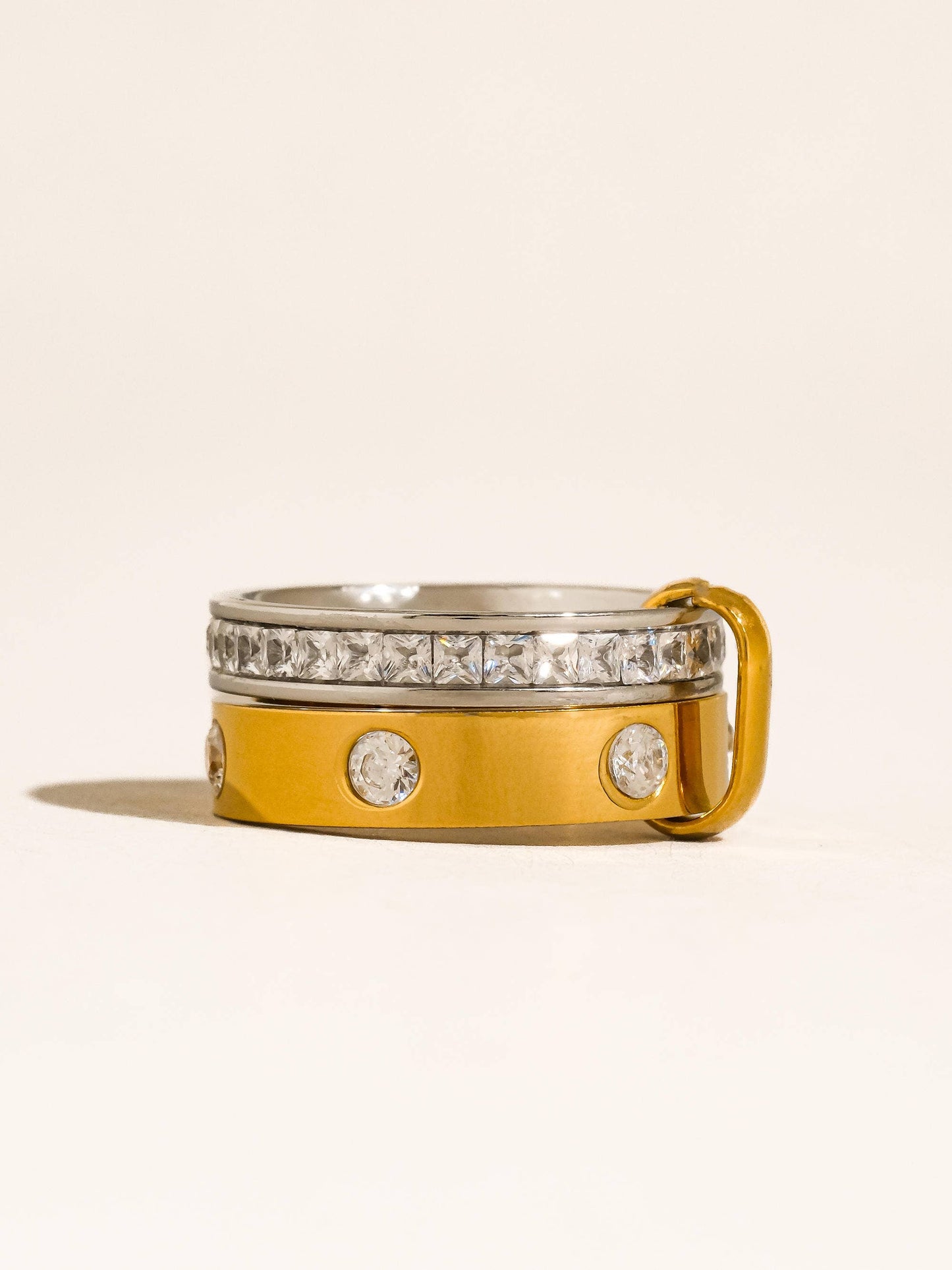 Greyson Two-Tone Crystal Band Ring