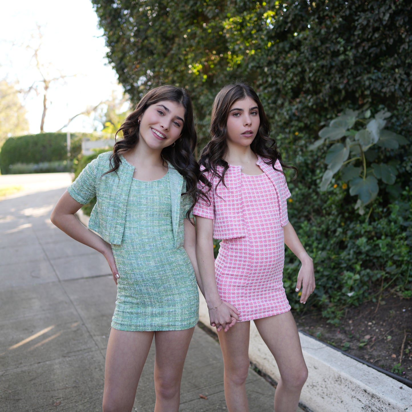 Sweet Stroll Tweed Tween Dress Set