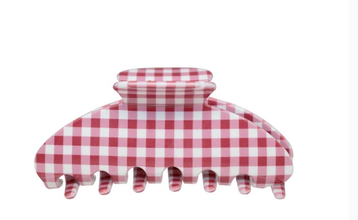 Big Effing Clip in Cherry Gingham