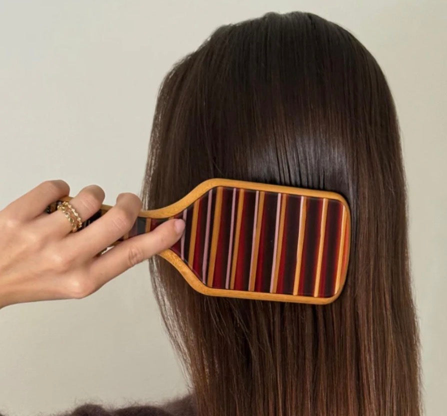 Bamboo Paddle Brush in Nightcap