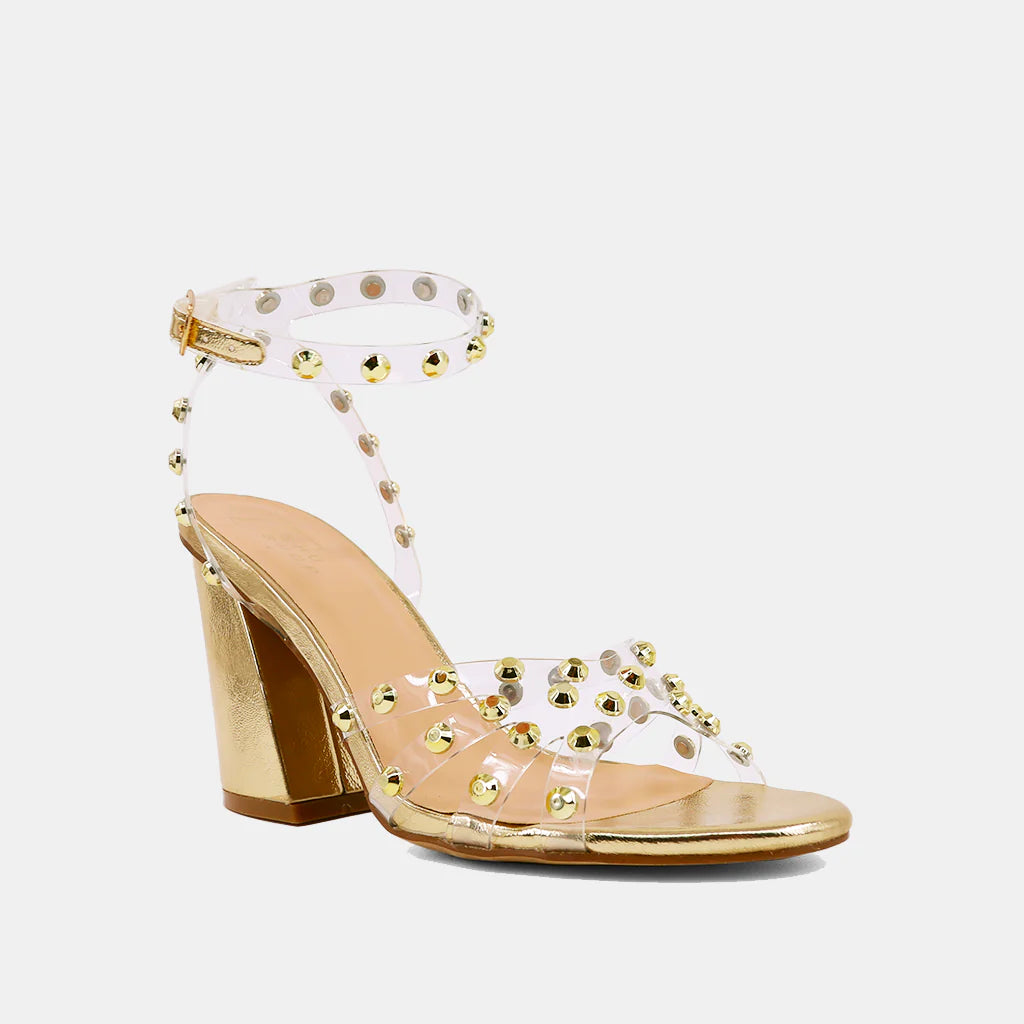 Gioia Gold Chunky Heels