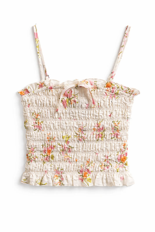 Alma Gathered Cami Top Vintage Wildflower