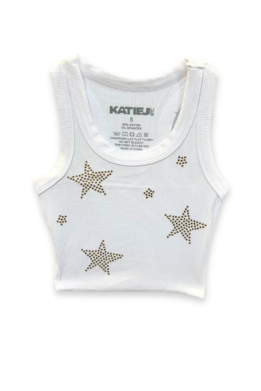 Cropped Livi Tank Gold Stars (Tweens) Katiej NYC