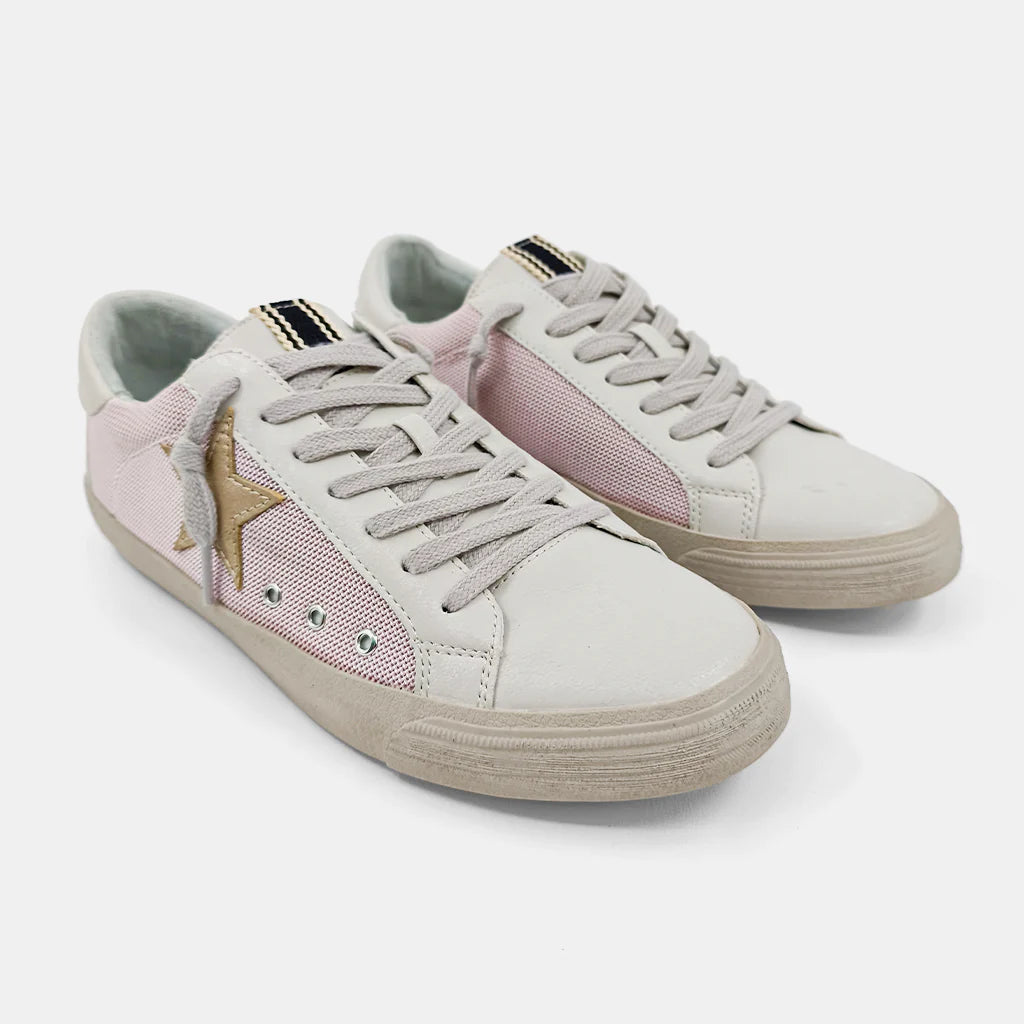 Pilar Mauve Gold Star Sneakers