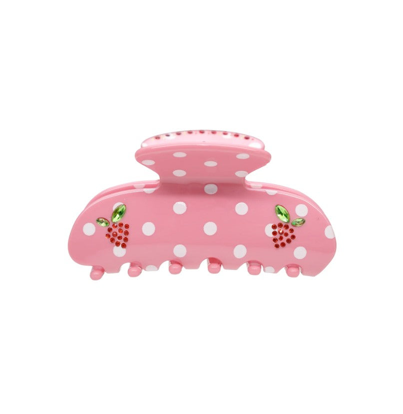 Lychee Berry Dot Sweetheart Clip
