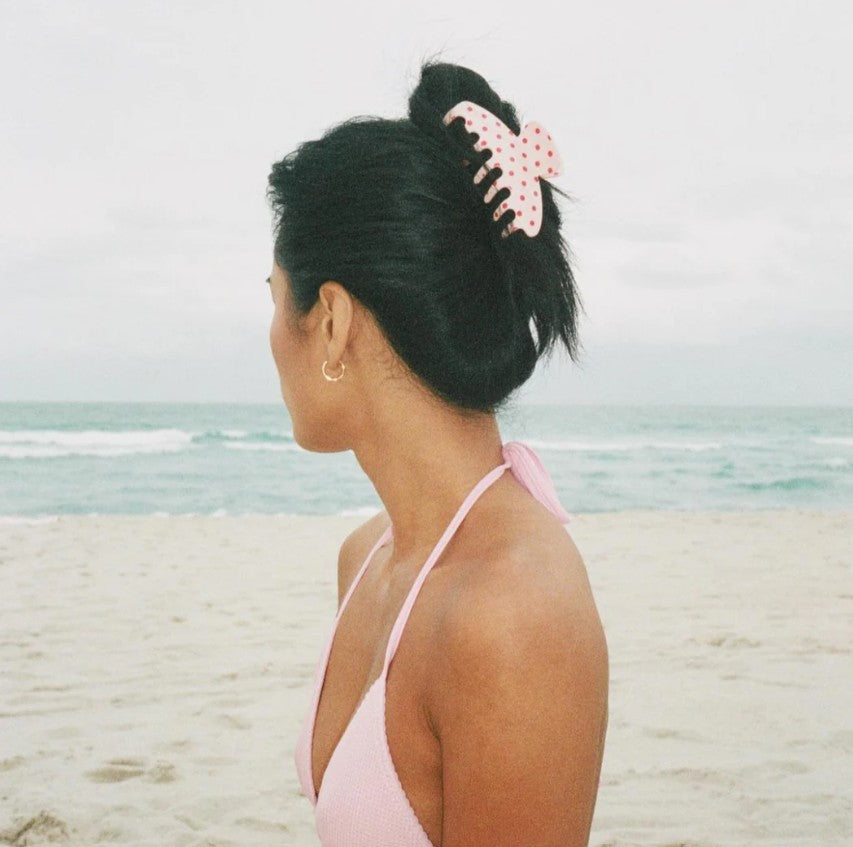 Blush Polka Dot Big Effing Clip