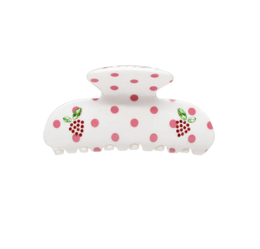 Coconut Berry Dot Sweetheart Clip