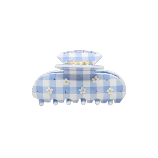 Sweetheart Clip in Daisy Blue Picnic