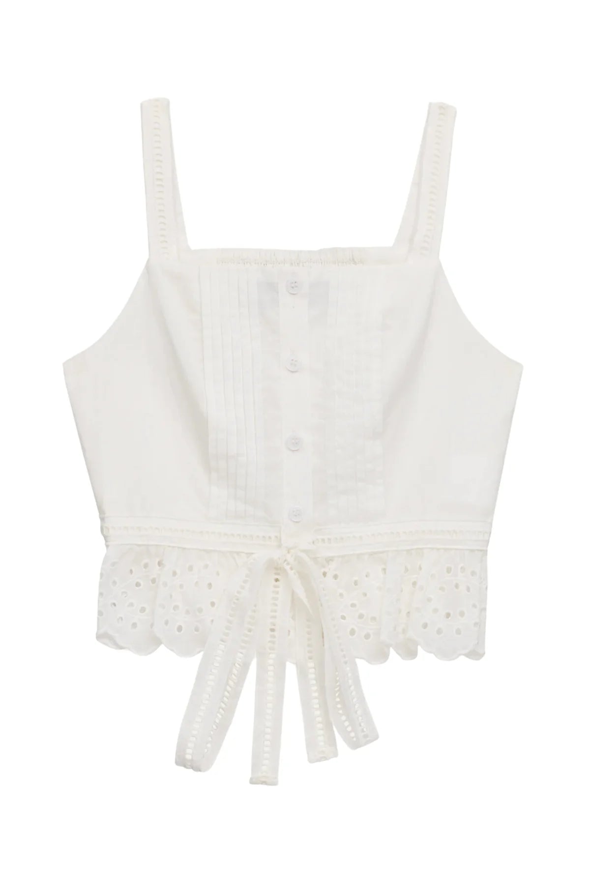 Waverly Linen Eyelet Cami Top Tween