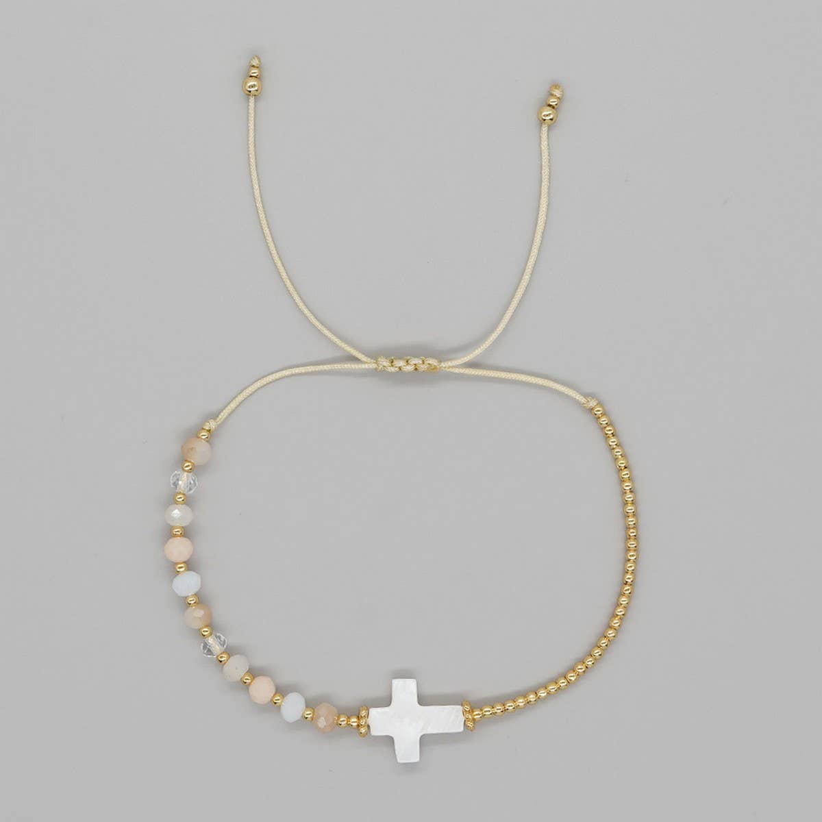 Crystal Clear Cross Bracelet
