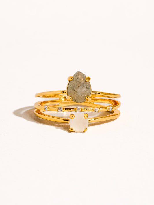 Sabine 18K Gold Multi Stone Statement Ring