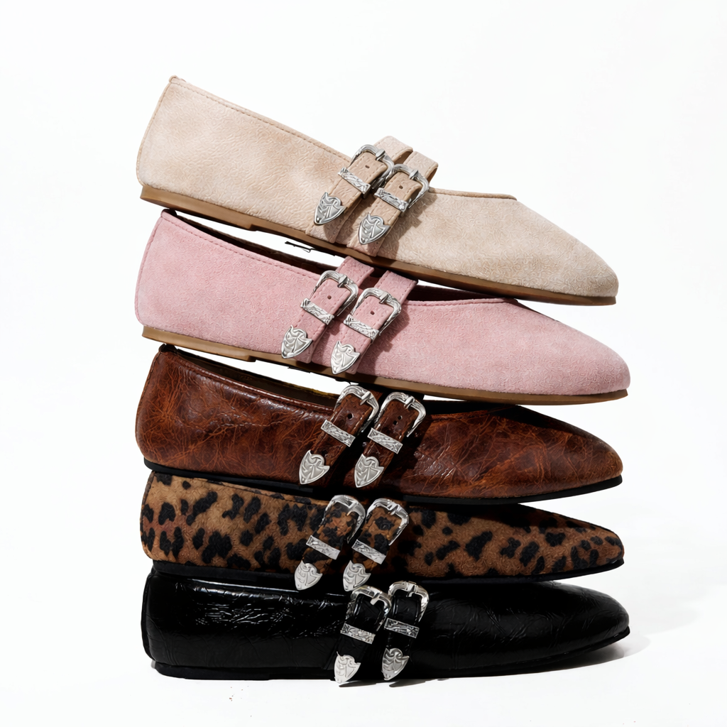 Mary Jane Double Strap Ballet Flats