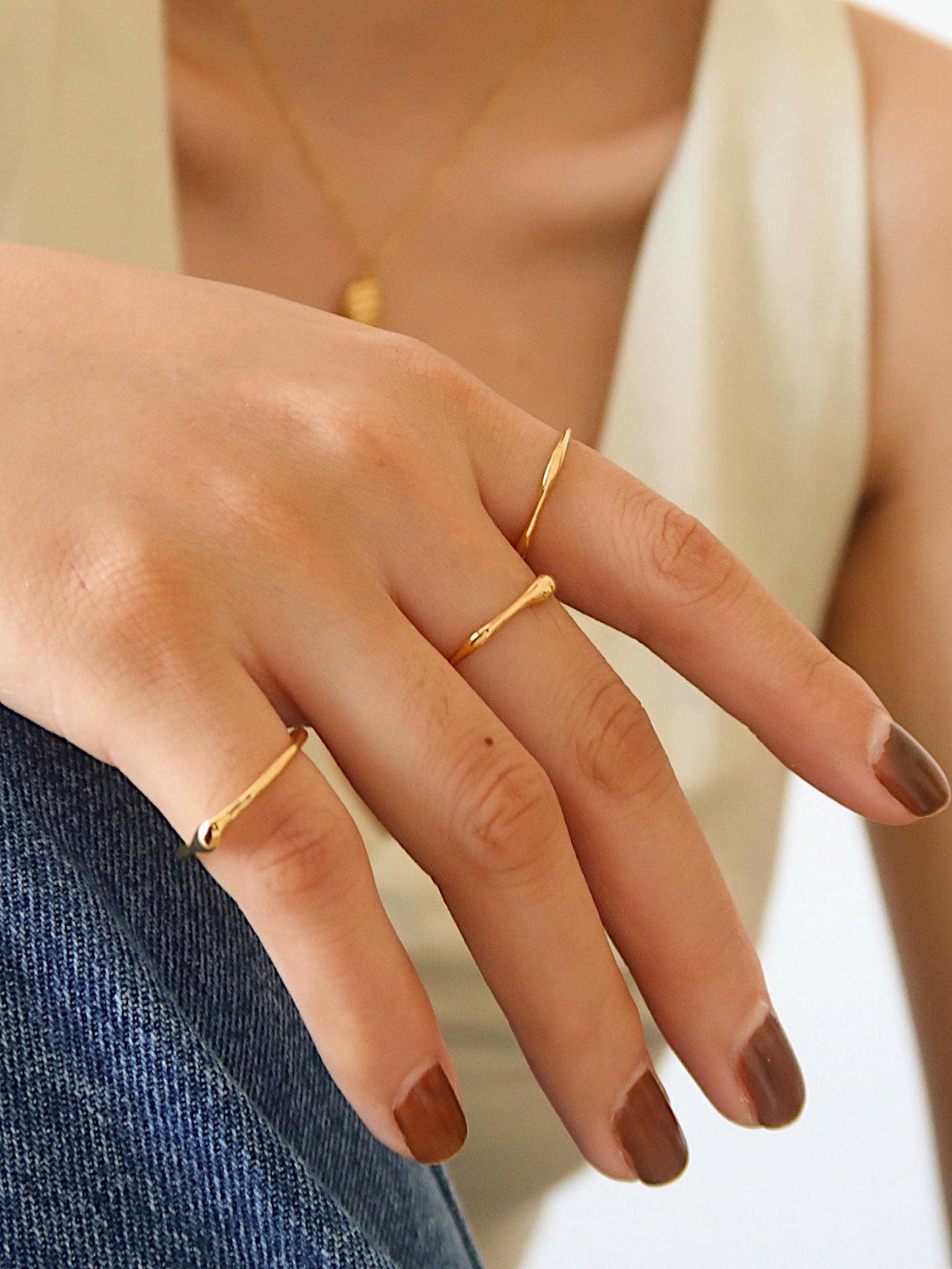 Rowena Minimalist Band Rings