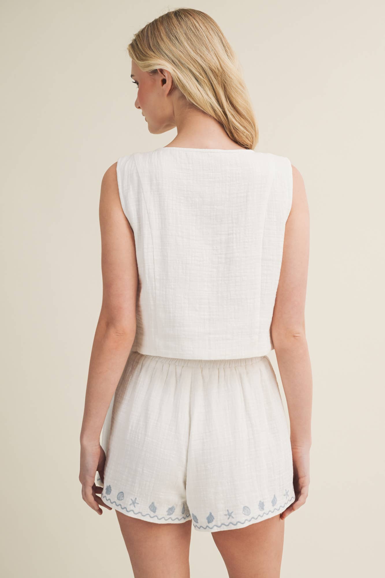 Seashell Scalloped Top