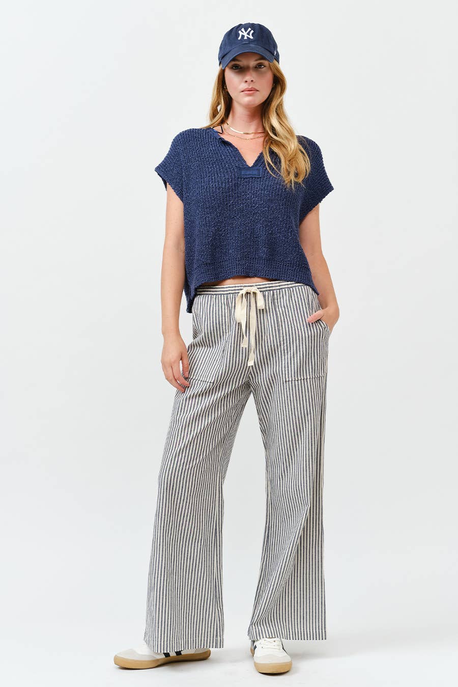 Slouchy Cropped Vneck Sweater