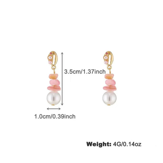 Seaside Pearl Shell Beaded Earrings