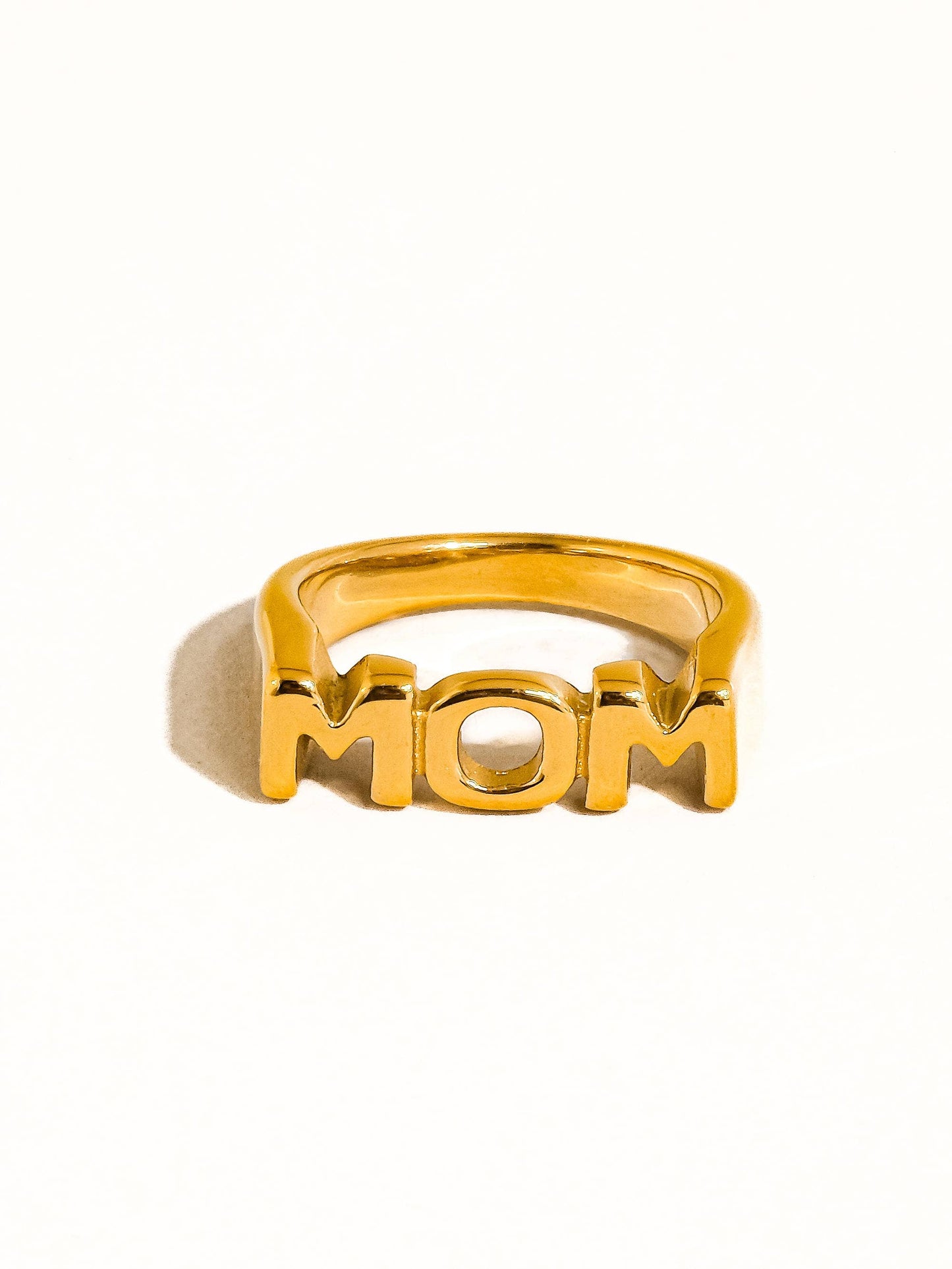Angel 18K Gold Non-Tarnish Mom Ring