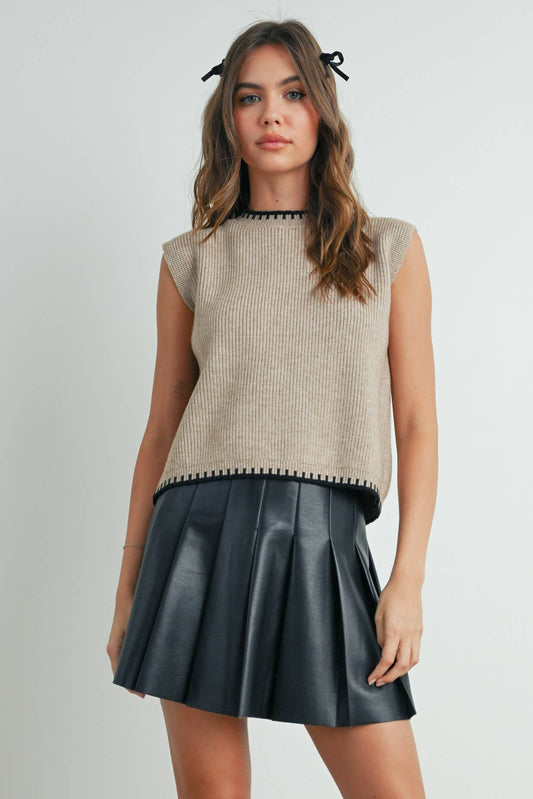 Open Back w/ Bows Knitted Top