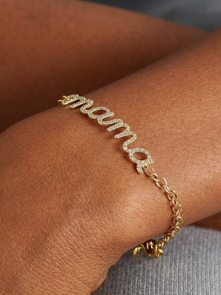 Lolana Mama Script Bracelet