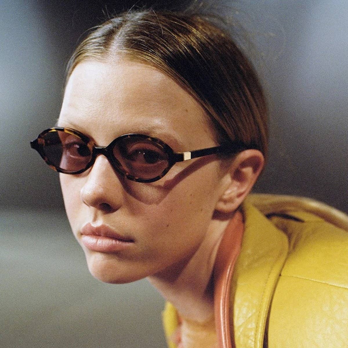 Retro Street Style Small Oval Frame Sunglasses