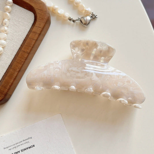 Cream Large Hair Claw