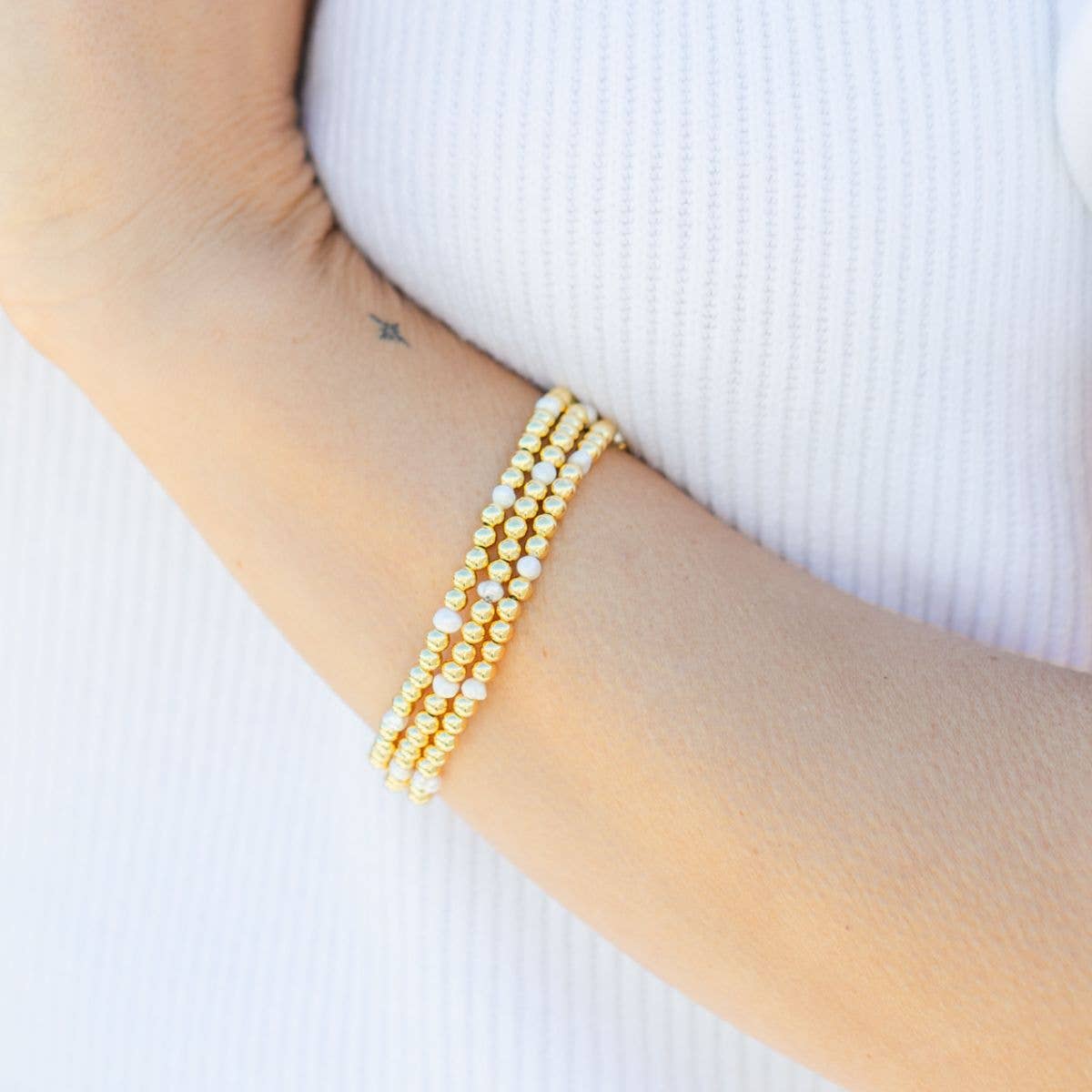 Golden Pearly Bracelet