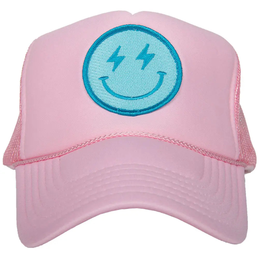 Lightning Happy Face Foam Adjustable Trucker Hat