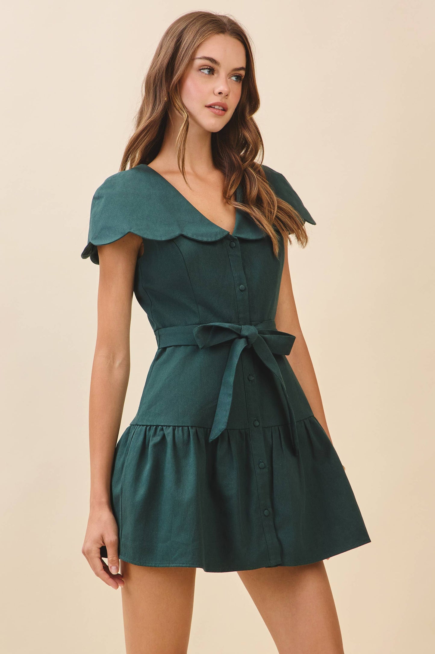 Serena Scalloped Collar Dress