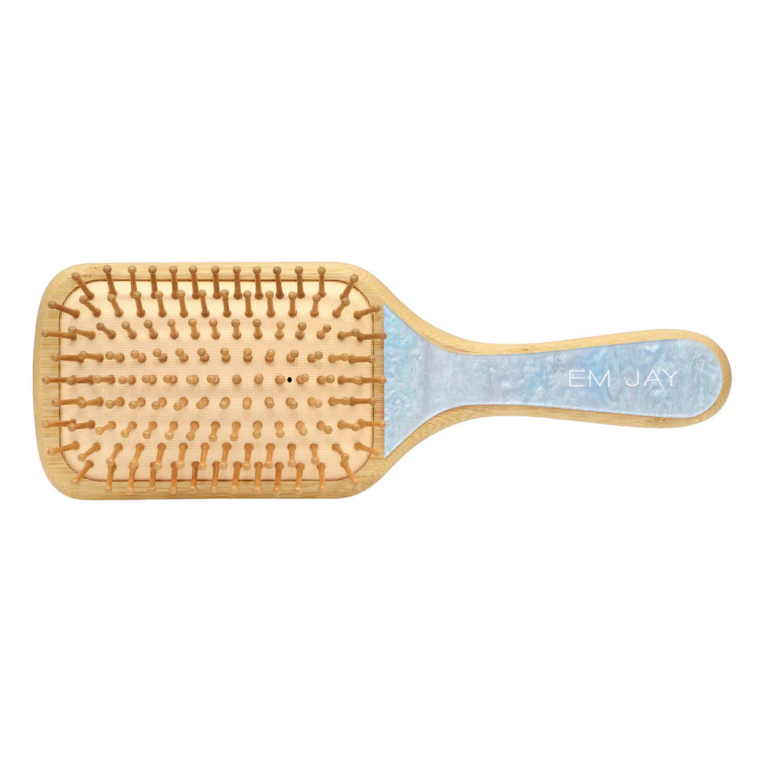 Bamboo Paddle Brush in Blue Sugar