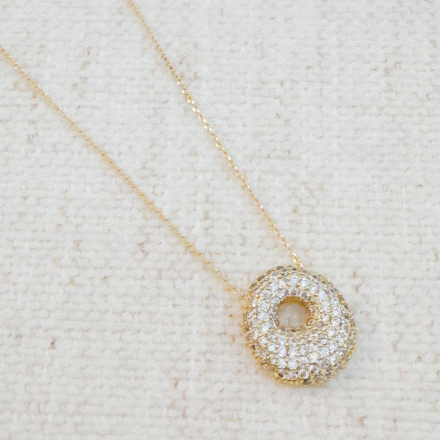 Crystal Bubble Initial Necklace