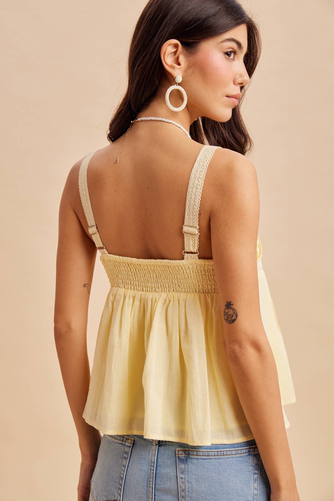 Lemonade Pintuck Pleated Tank