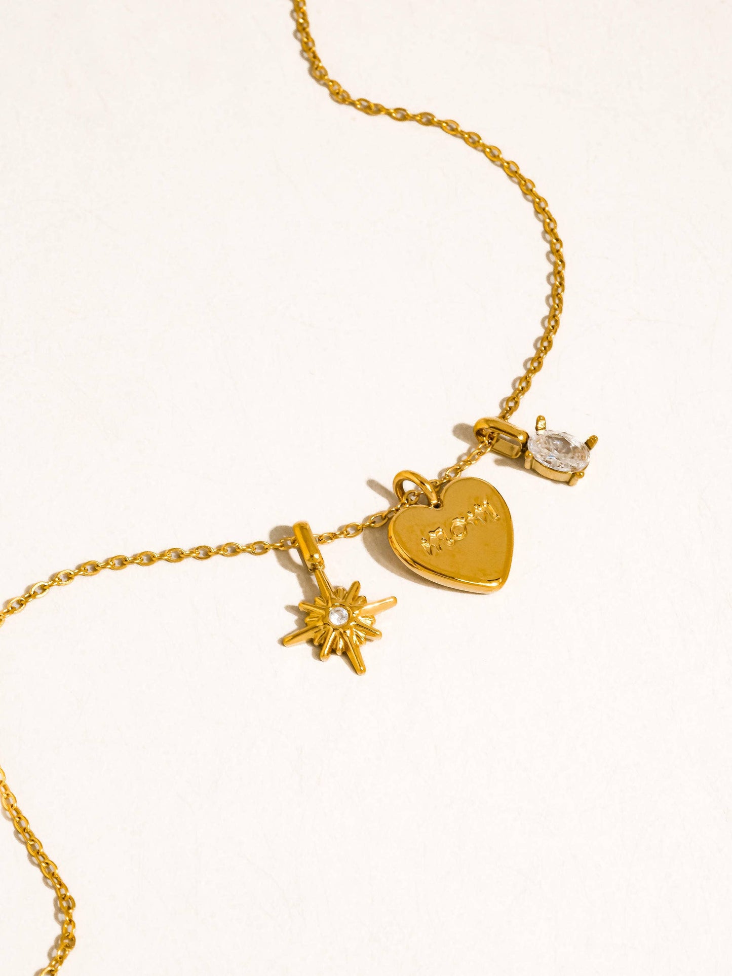 Gentilly Mom Heart Charm Necklace