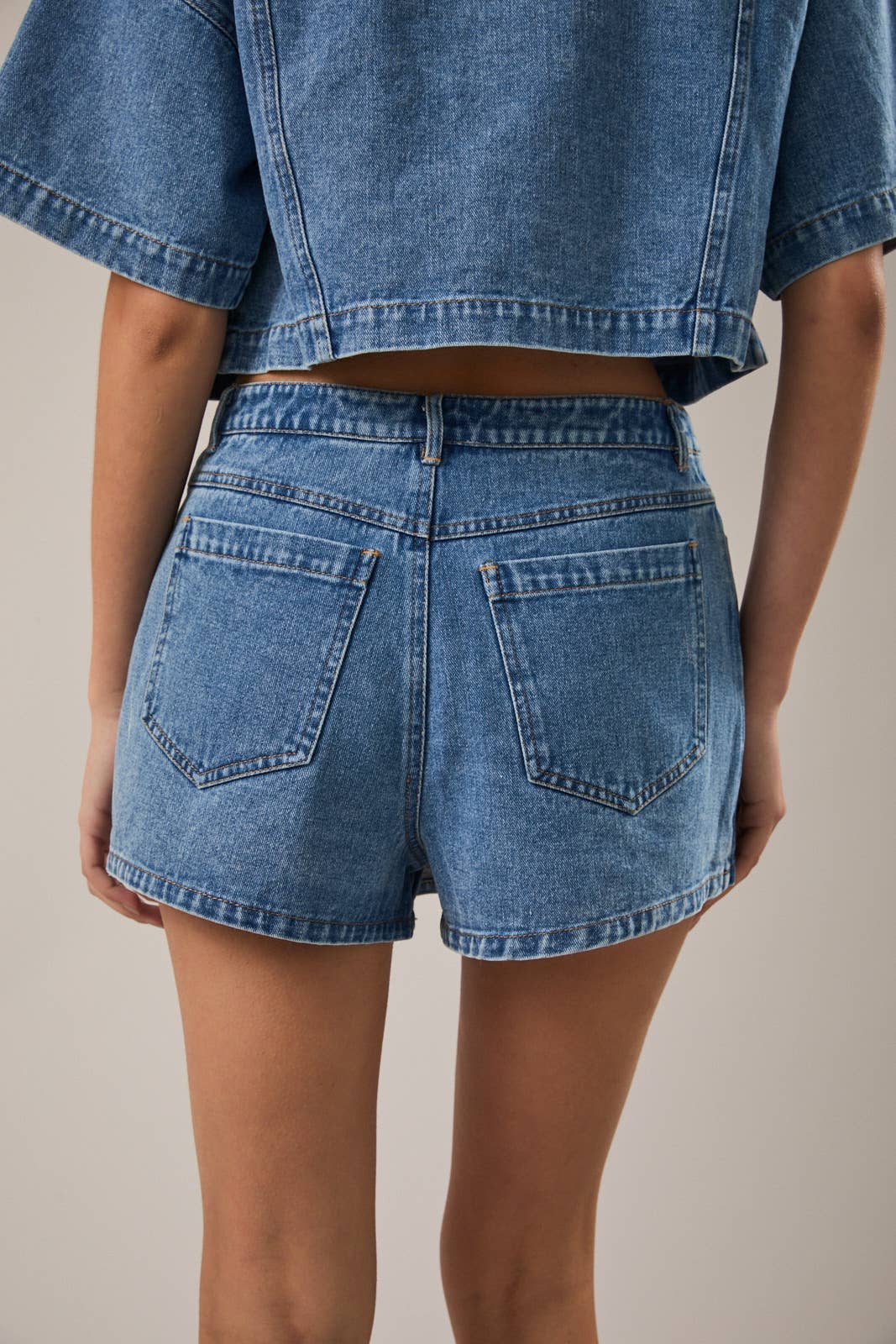Denim Wrap Mini Skort