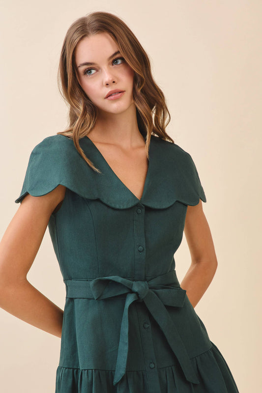 Serena Scalloped Collar Dress