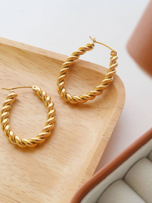 Brook Braided Hoop Earring