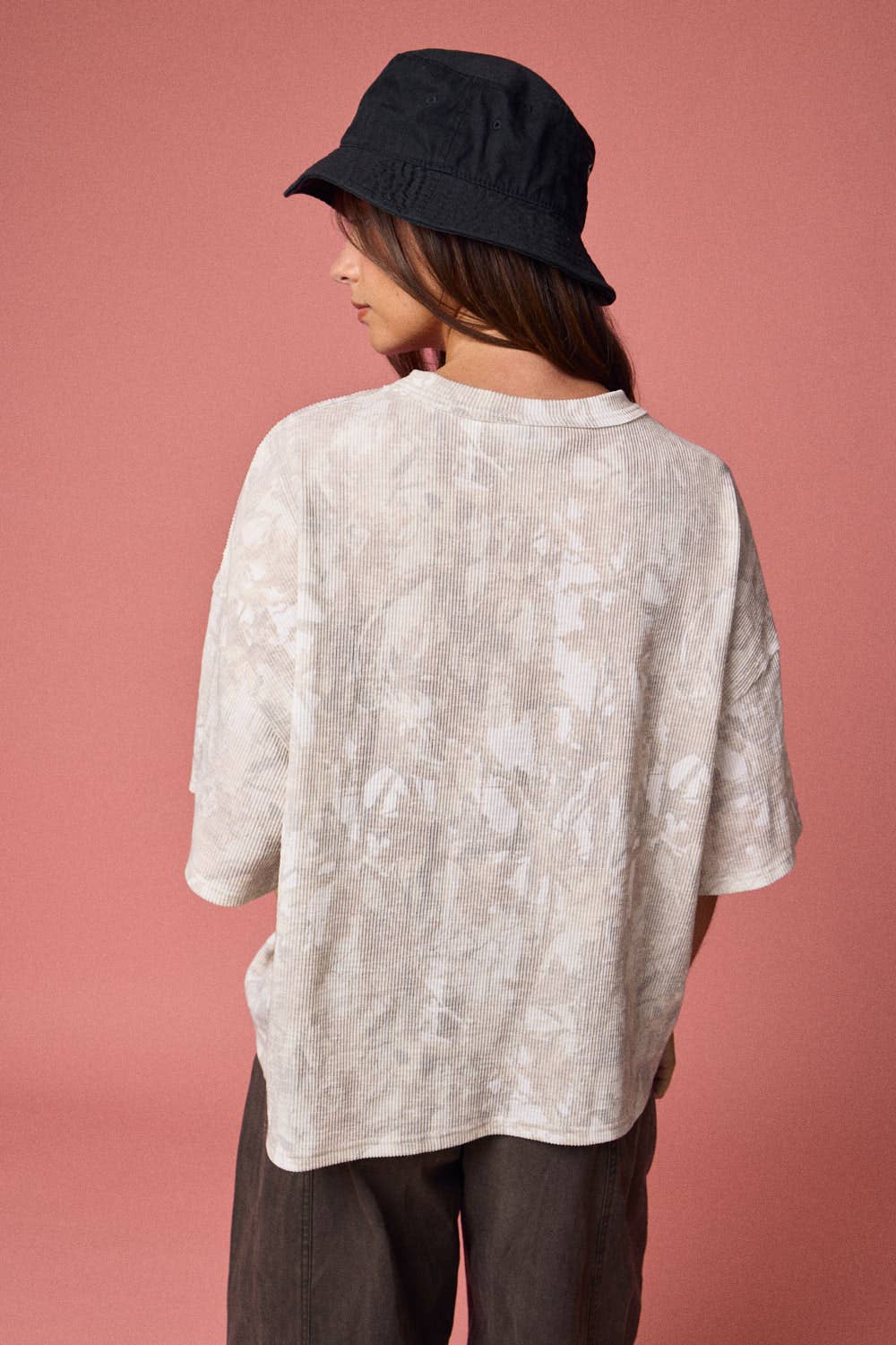 Camo Ribbed Loose Fit Tee