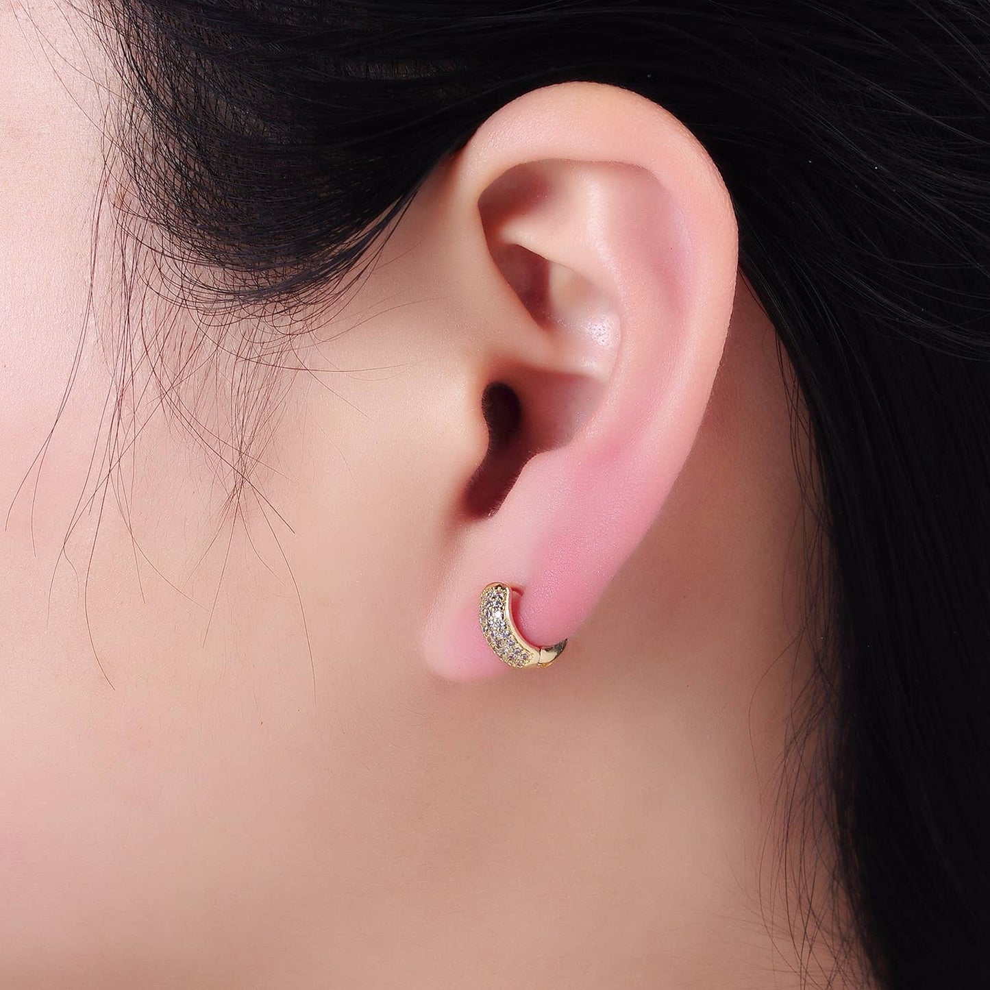 Mini CZ Cartilage Huggie Earring