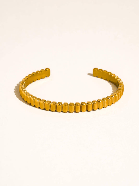 Cendine 18K Gold Non-Tarnish Beaded Cuff Bracelet