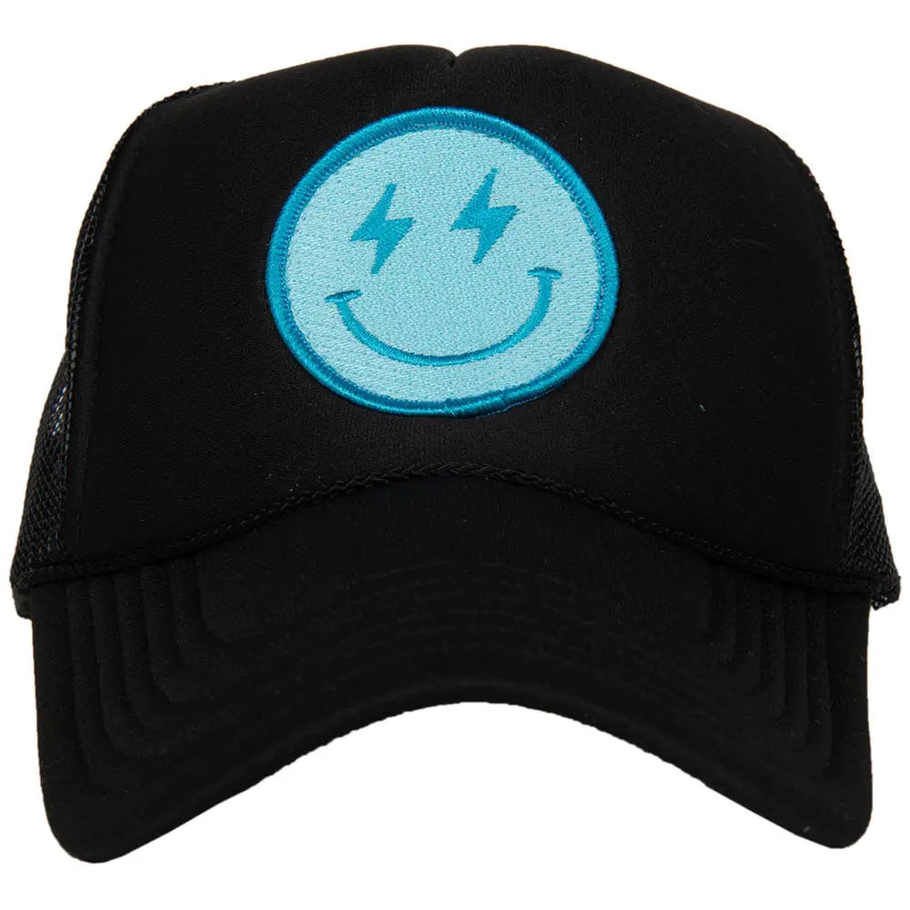Lightning Happy Face Foam Adjustable Trucker Hat