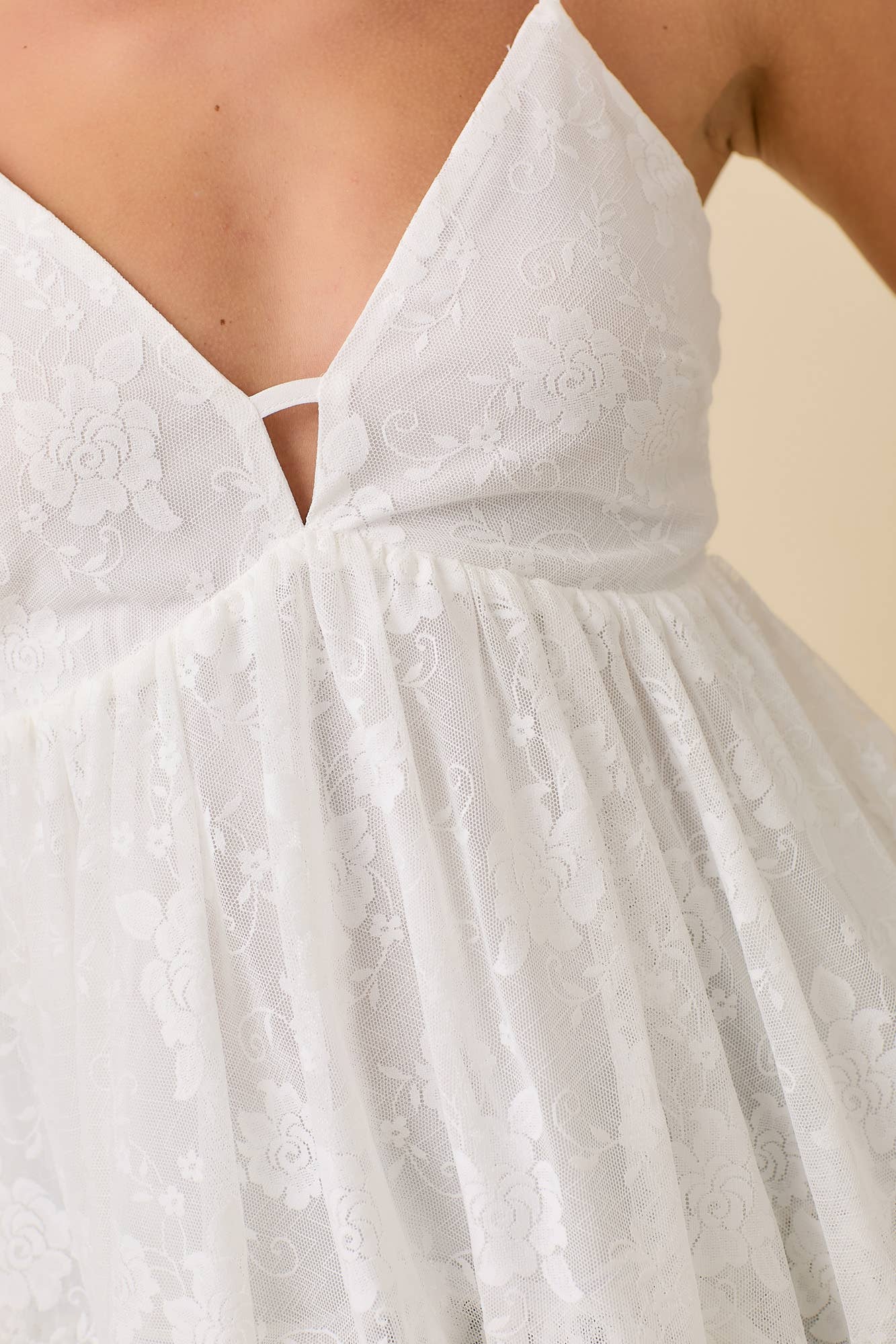 Whisper Lace Peplum Top