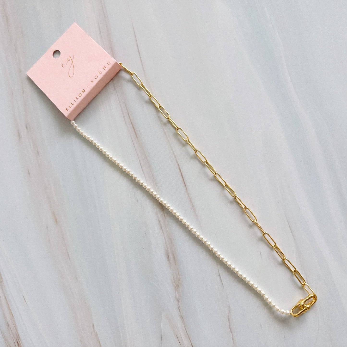 Harmony Pearl & Chain Necklace