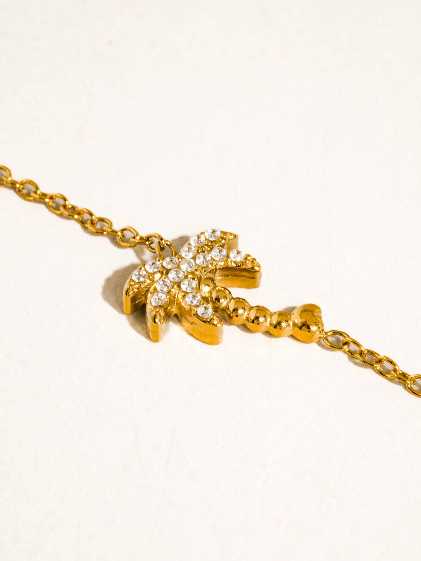 Quincee 18K Gold Non-Tarnish Summer Ocean CZ Bracelet