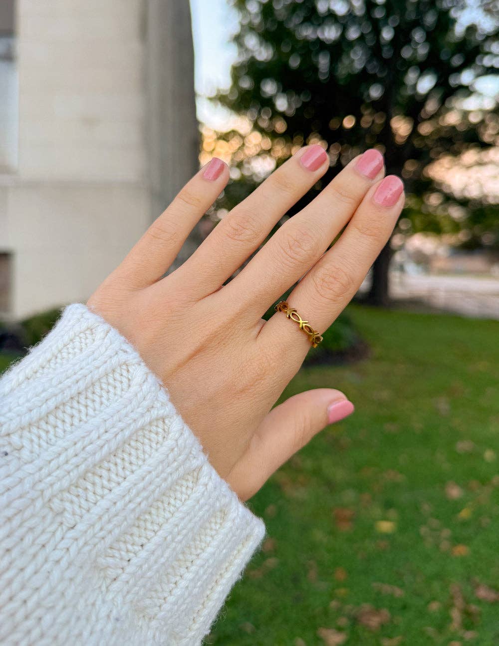 Infinity Jesus Fish Ring