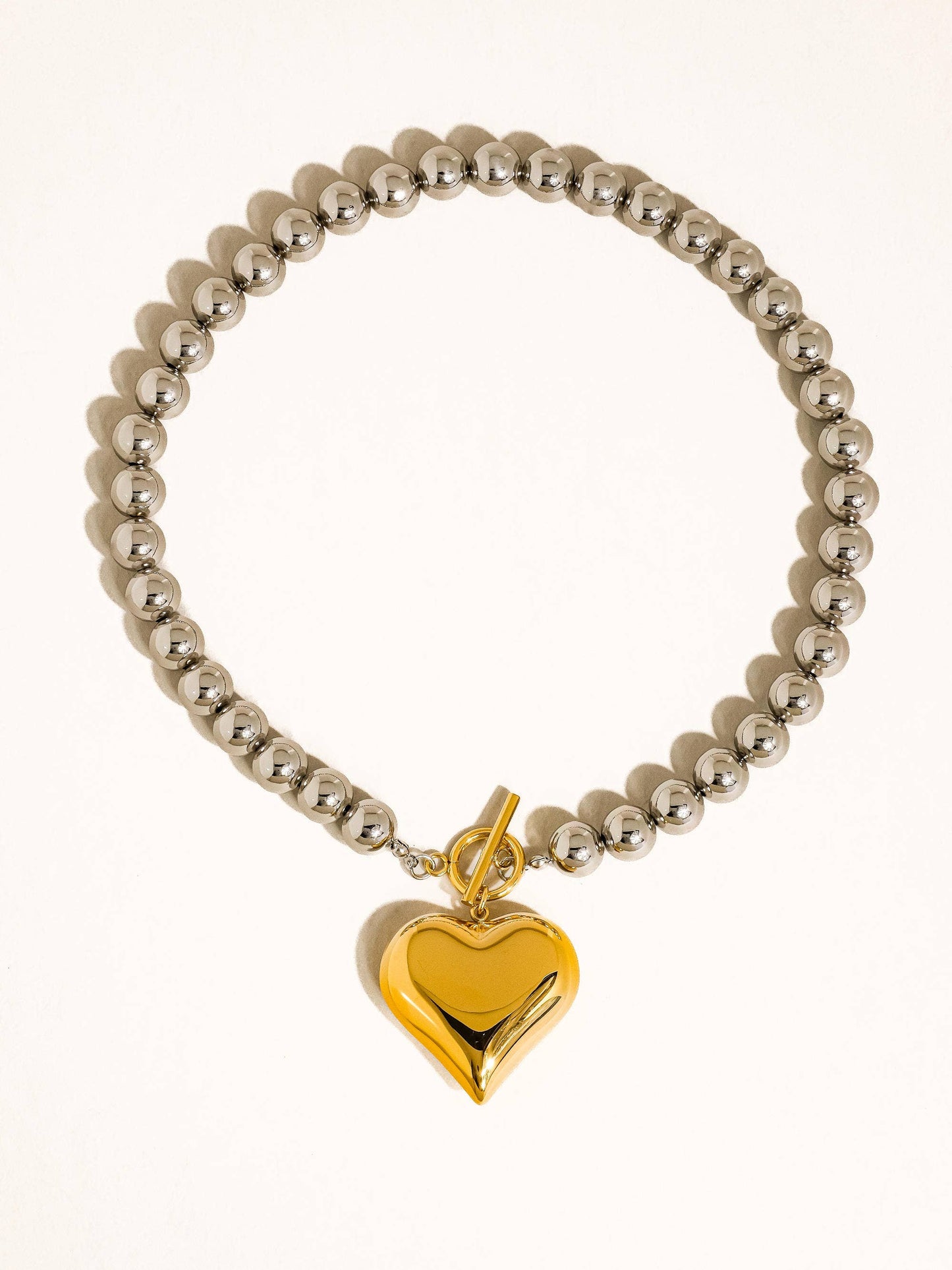 Raissa Two Tone Heart Necklace