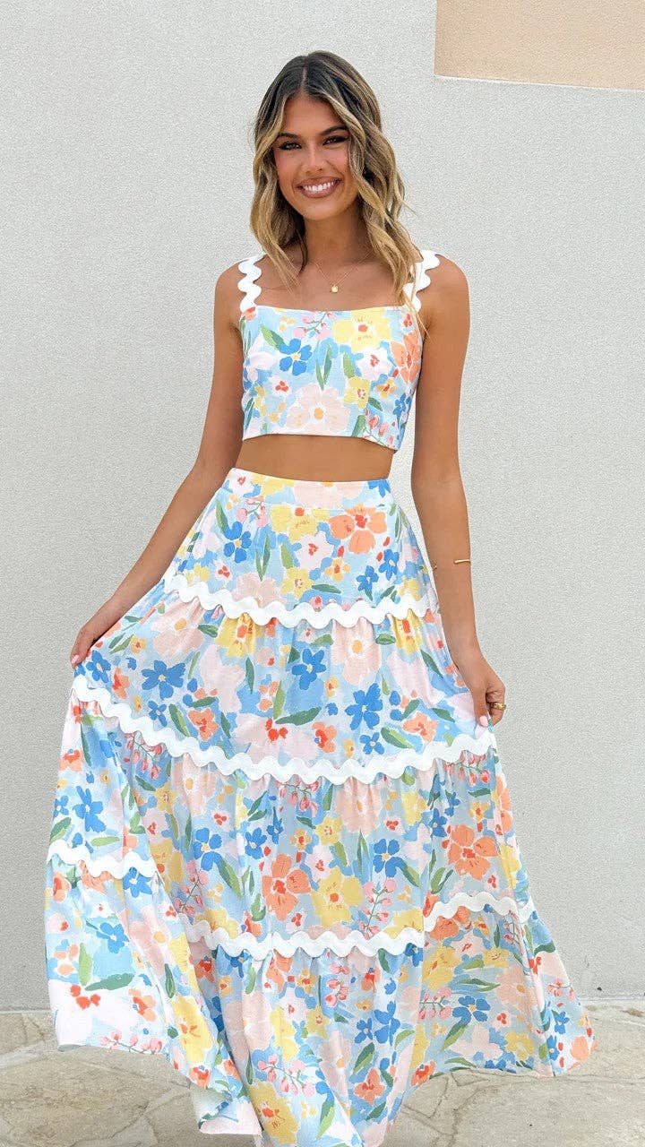 Floral Lace Sling Two-Piece Set