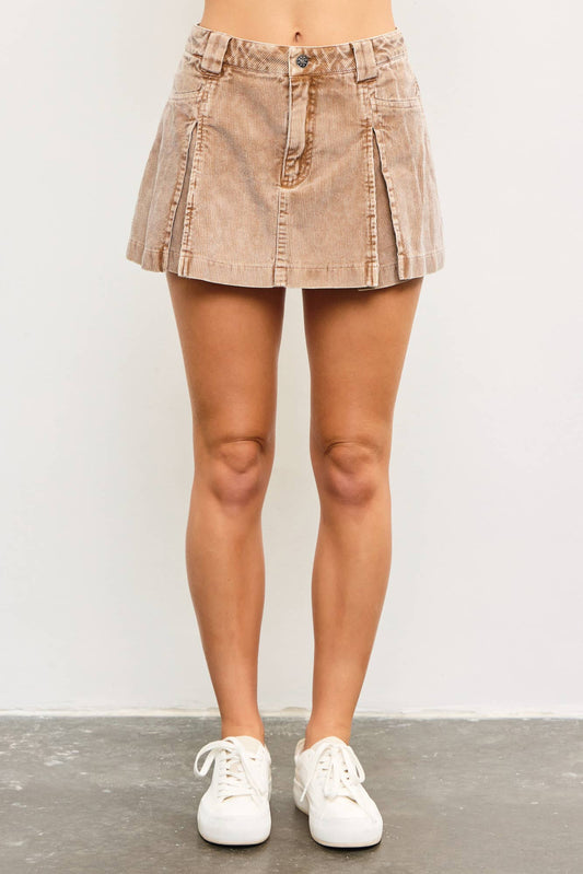 Corduroy Mini Skort